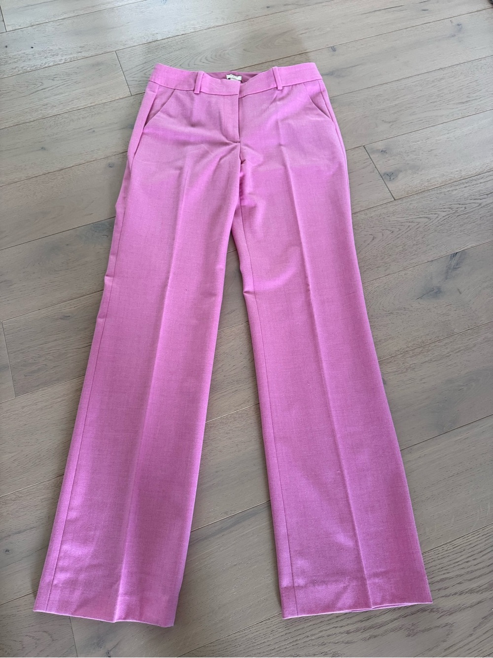J.Crew Pink Stretch Wool Trouser Pants Size 4